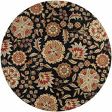 Heaters Black Floral Wool Carpet - Ornate Home