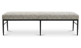 Heath Black And Beige Weave Bench - Ornate Home