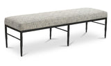 Heath Black And Beige Weave Bench - Ornate Home