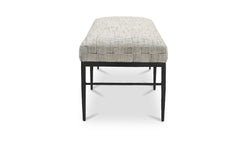Heath Black And Beige Weave Bench - Ornate Home