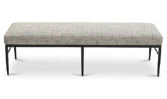 Heath Black And Beige Weave Bench - Ornate Home