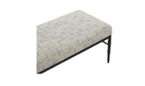 Heath Black And Beige Weave Bench - Ornate Home