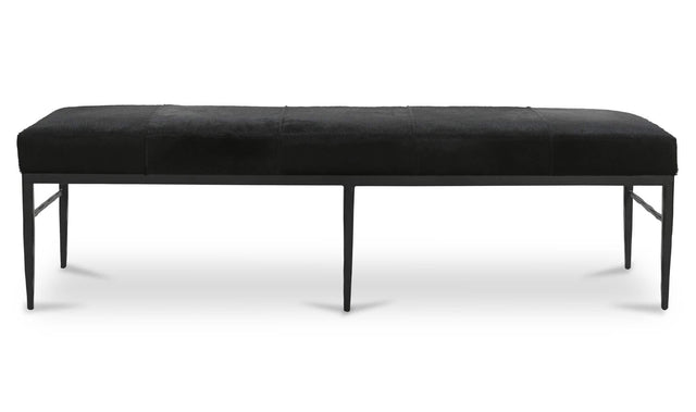 Heath Black Hair On Hide Bench - Ornate Home