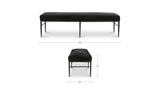 Heath Black Hair On Hide Bench - Ornate Home