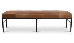 Heath Brown Hair On Hide Bench - Ornate Home