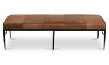 Heath Brown Hair On Hide Bench - Ornate Home
