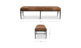 Heath Brown Hair On Hide Bench - Ornate Home