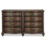 Heath Court Brown Oak/Brown 5-Piece Queen Bedroom Set - Ornate Home