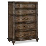 Heath Court Brown Oak/Brown 5-Piece Queen Bedroom Set - Ornate Home