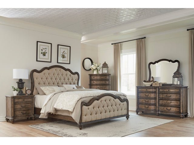 Heath Court Brown Oak California King Bed - Ornate Home