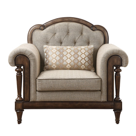 Heath Court Brown Oak Chair - Ornate Home