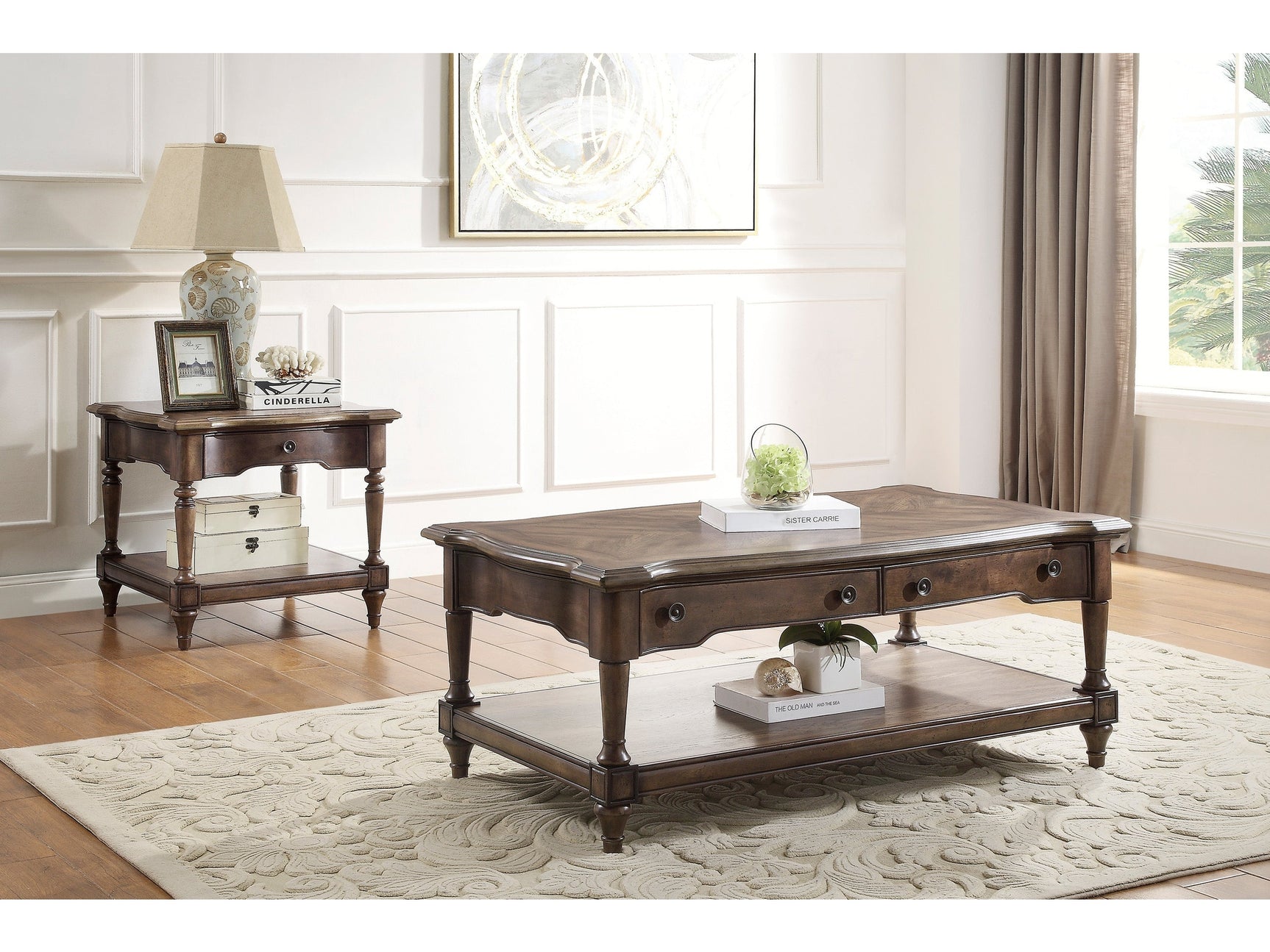 Heath Court Brown Oak Cocktail Table - Ornate Home