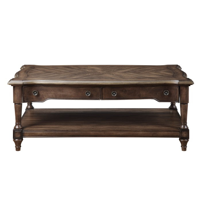 Heath Court Brown Oak Cocktail Table - Ornate Home