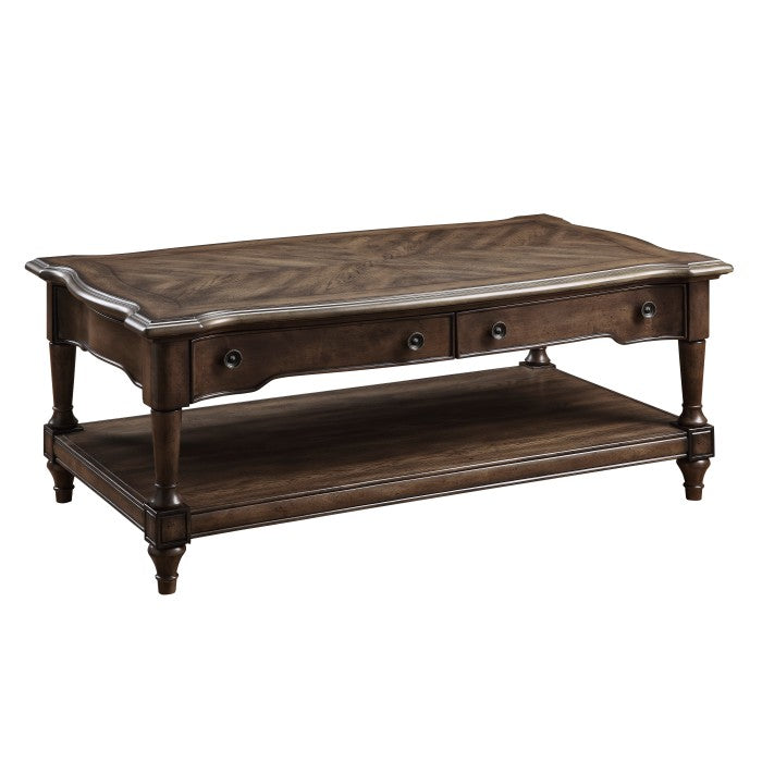 Heath Court Brown Oak Cocktail Table - Ornate Home
