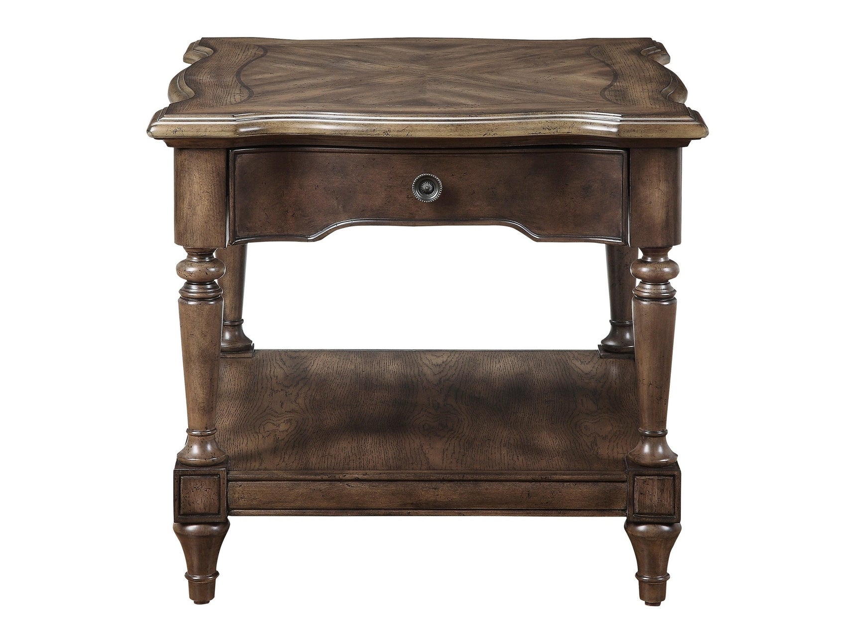 Heath Court Brown Oak End Table - Ornate Home