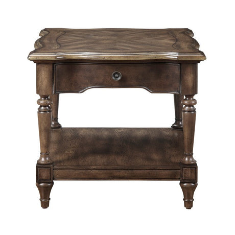 Heath Court Brown Oak End Table - Ornate Home
