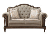 Heath Court Brown Oak Loveseat - Ornate Home