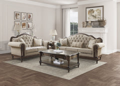 Heath Court Brown Oak Loveseat - Ornate Home