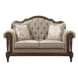 Heath Court Brown Oak Loveseat - Ornate Home