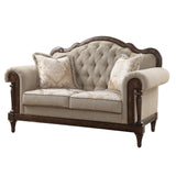 Heath Court Brown Oak Loveseat - Ornate Home