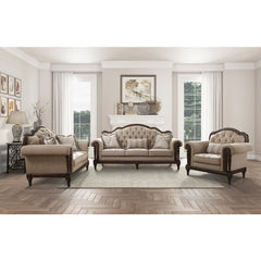 Heath Court Brown Oak Loveseat - Ornate Home