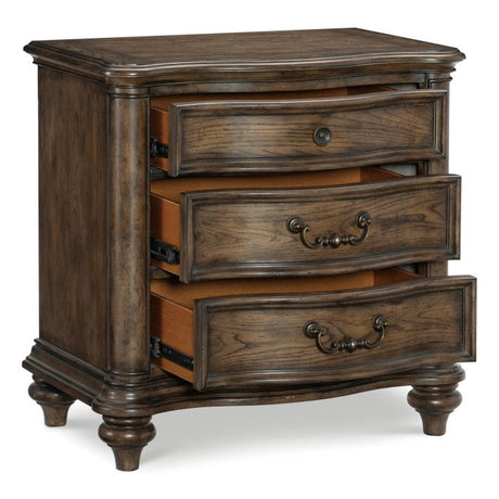 Heath Court Brown Oak Nightstand - Ornate Home