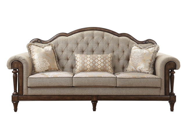 Heath Court Brown Oak Sofa - Ornate Home
