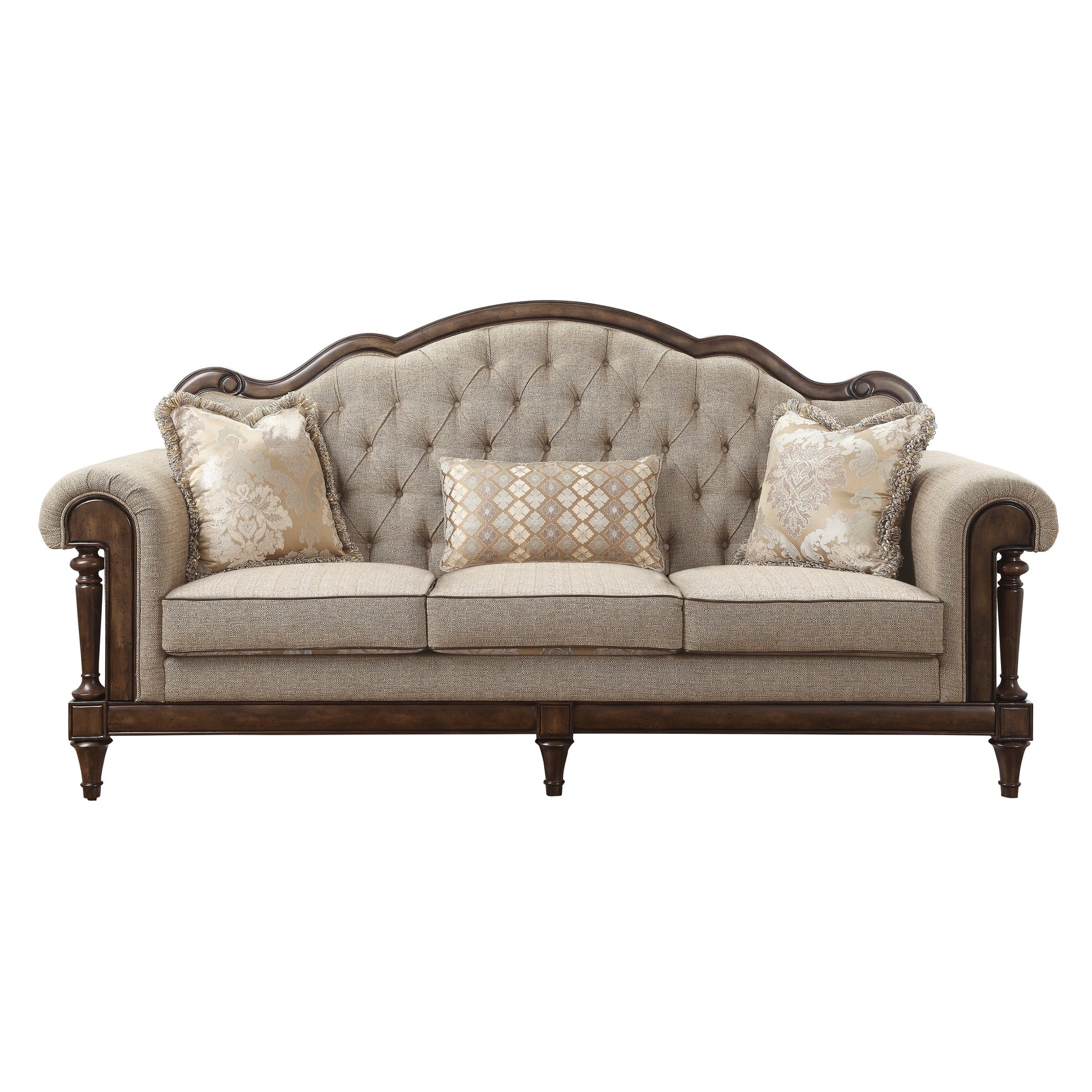 Heath Court Brown Oak Sofa - Ornate Home