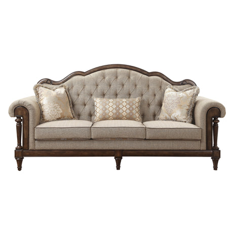 Heath Court Brown Oak Sofa - Ornate Home