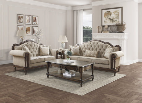 Heath Court Brown Oak Sofa - Ornate Home