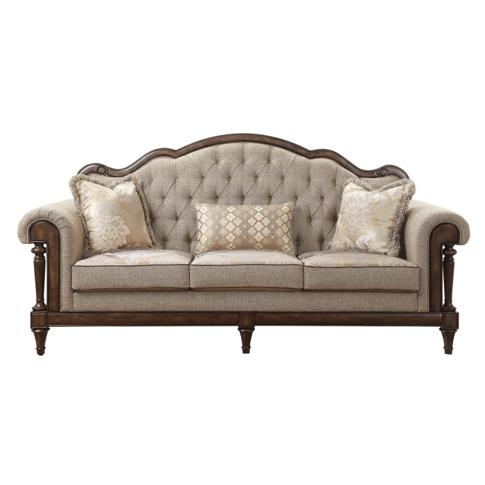 Heath Court Brown Oak Sofa - Ornate Home