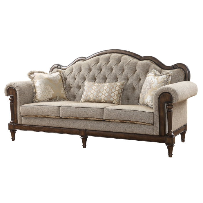 Heath Court Brown Oak Sofa - Ornate Home