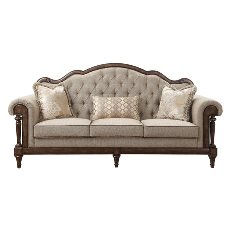 Heath Court Brown / White Sofa & Loveseat - Ornate Home
