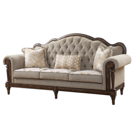 Heath Court Brown / White Sofa & Loveseat - Ornate Home
