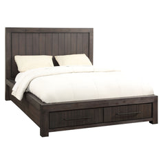 Heath Two Drawer Wood Eastern King Storage Bed in Basalt Grey - Ornate Home