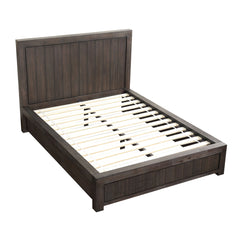 Heath Wood Queen Platform Bed in Basalt Grey - Ornate Home