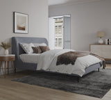 Heather Full-Size Bed in Grey and Black Legs - Ornate Home