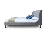 Heather Full-Size Bed in Grey and Black Legs - Ornate Home
