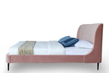 Heather Queen Bed in Blush and Black Legs - Ornate Home