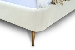 Heather Queen Bed in Cream - Ornate Home
