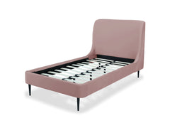 Heather Twin Bed in Blush with Black Legs - Ornate Home