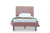 Heather Twin Bed in Blush with Black Legs - Ornate Home