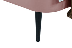 Heather Twin Bed in Blush with Black Legs - Ornate Home