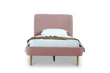 Heather Twin Bed in Blush with Gold Legs - Ornate Home