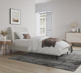 Heather Twin Bed in Cream with Black Legs - Ornate Home