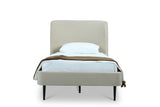 Heather Twin Bed in Cream with Black Legs - Ornate Home