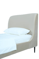 Heather Twin Bed in Cream with Black Legs - Ornate Home