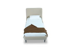 Heather Twin Bed in Cream with Black Legs - Ornate Home