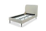 Heather Twin Bed in Cream with Black Legs - Ornate Home
