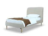 Heather Twin Bed in Cream with Gold Legs - Ornate Home